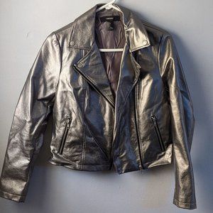 Silver Leather Jacket